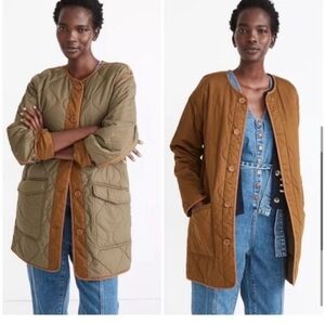 Madewell quilt liner jacket reversible medium